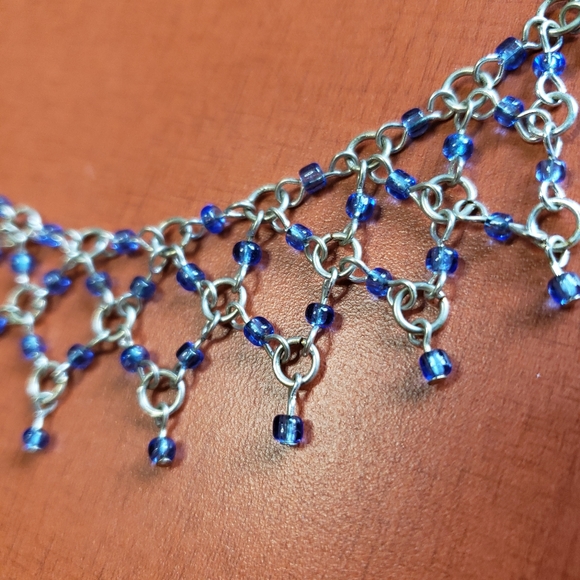 Dainty Blue 90s Choker Unlisted Necklace- 19 - Picture 9 of 11
